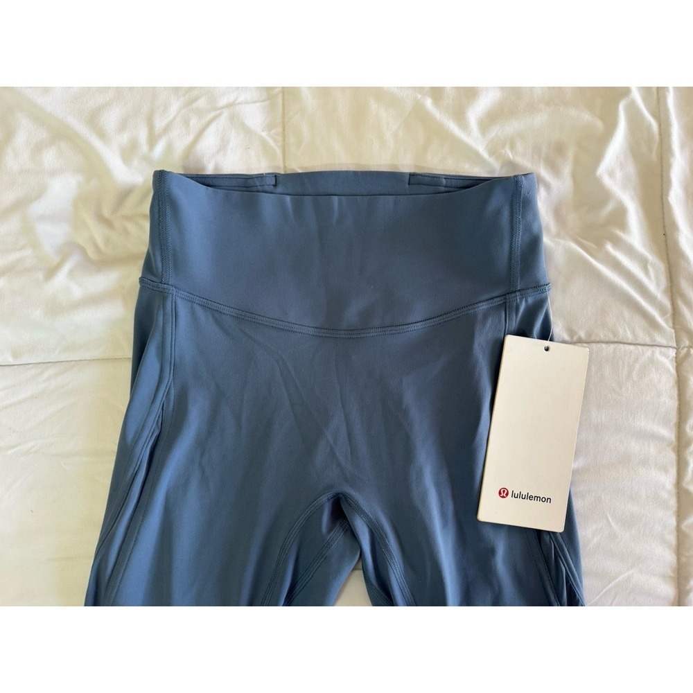 New Lululemon Nulu High-Rise Mesh-Panel Tight 25" Washed Denim Size 6 Blue - Picture 3 of 11